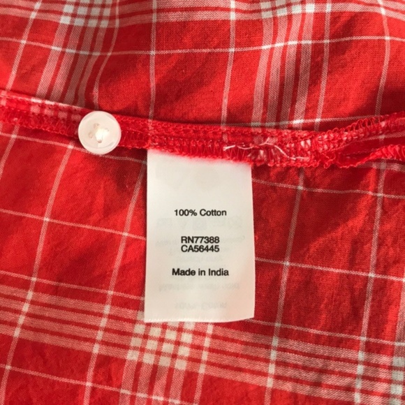 💖MEGA SALE💖J. CREW Women’s Shirt Red White ALSU00203 - Picture 4 of 5